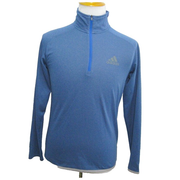 adidas Other - Adidas 1/4 Zip Shirt Men's Small Blue Athletic Long Sleeve Logo Sports Top